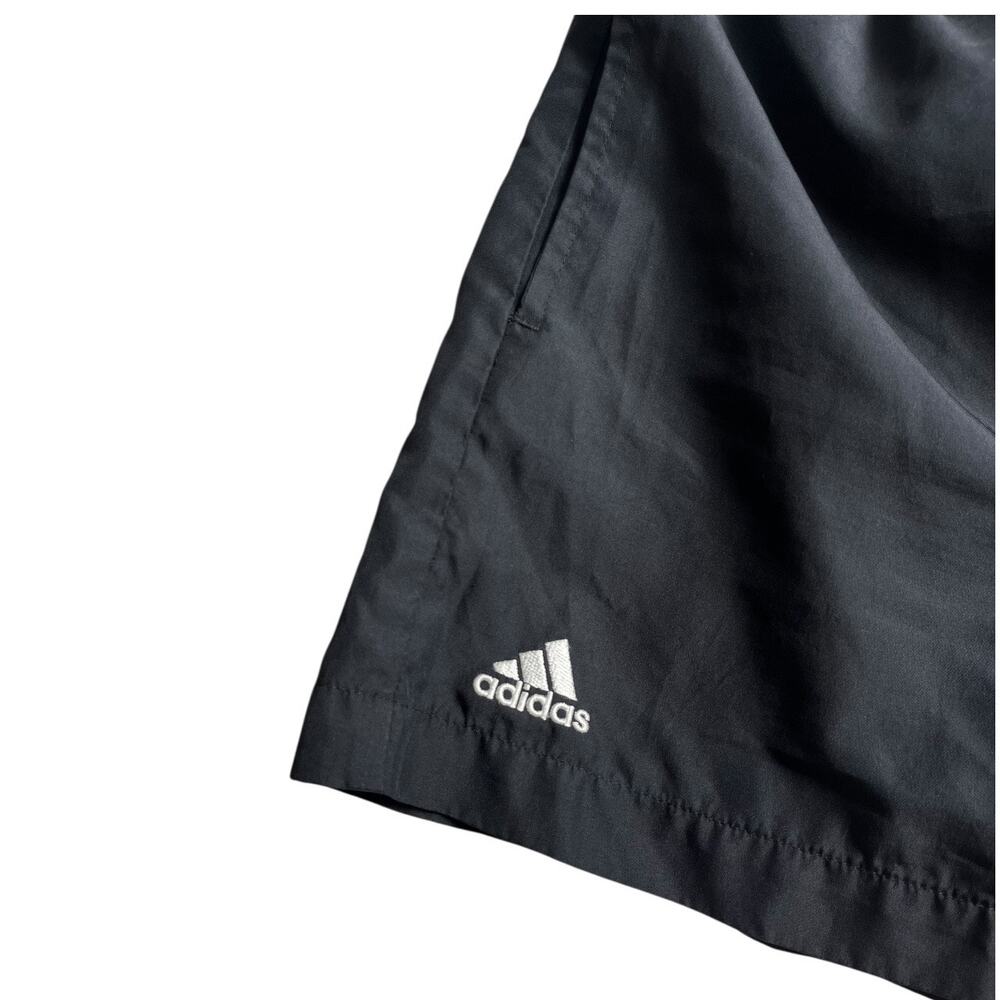 adidas Black Athletic Shorts with White Side Stripes - Picture 2 of 3